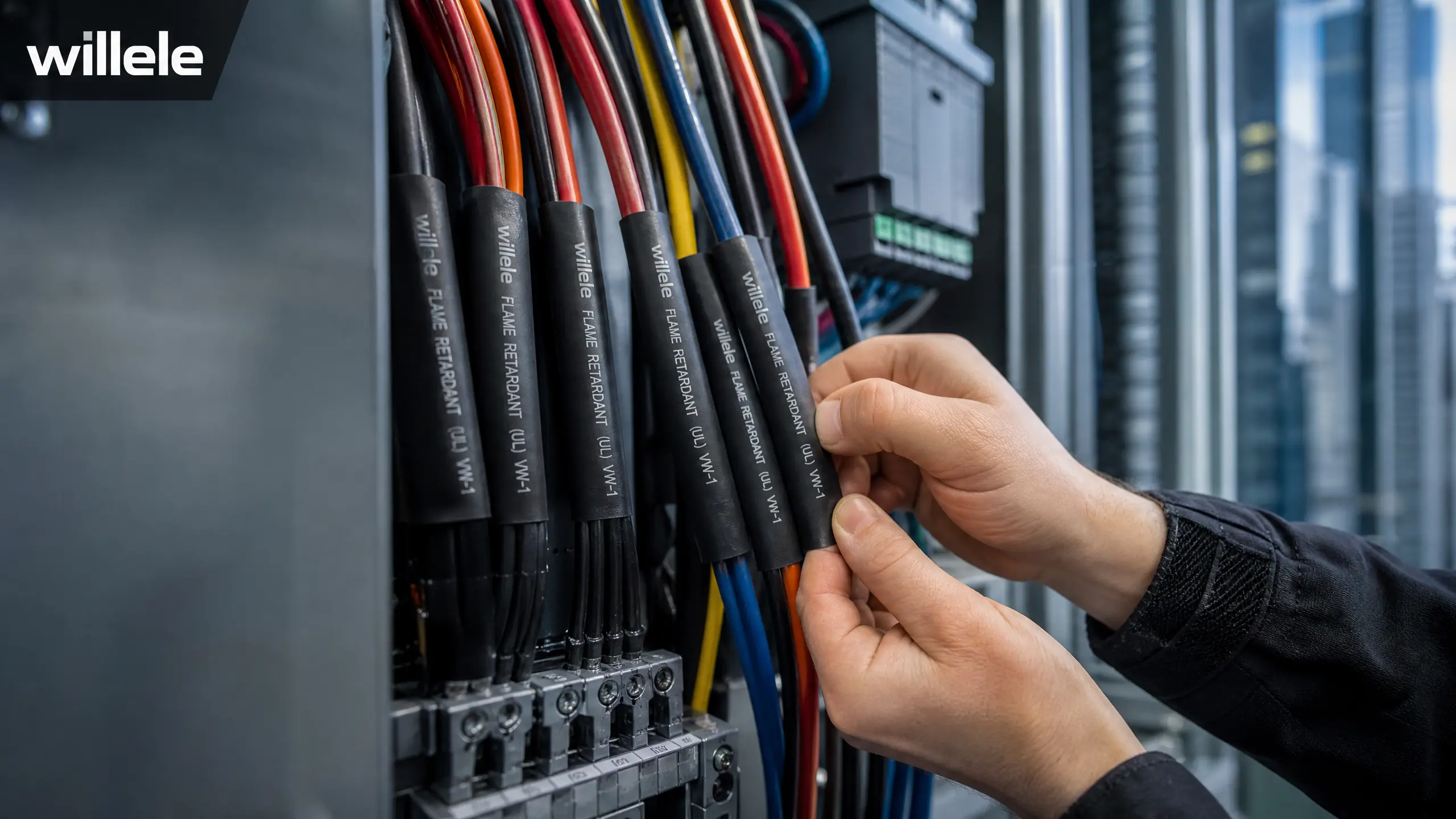 Flame-Retardant Heat Shrink Installation in High-Rise Building