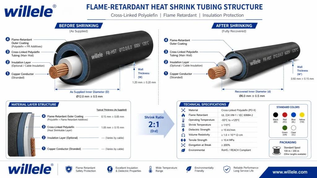 Heat Shrink Tubing Technical Cross-Section Diagram (1)