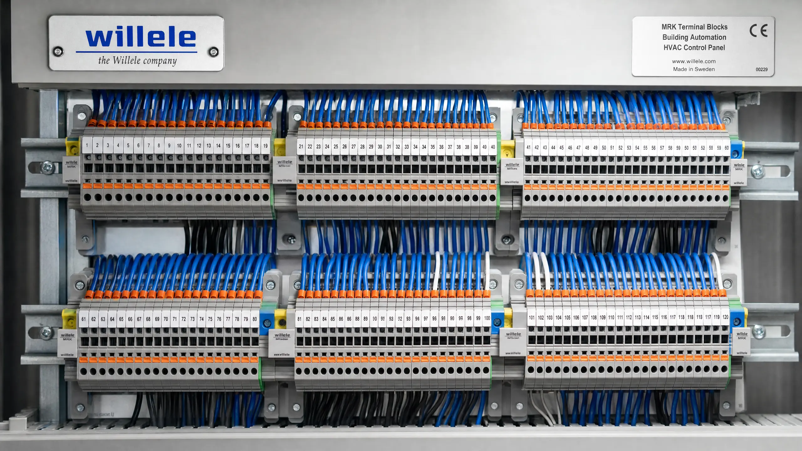 MRK Terminal Blocks in Building Automation Panel