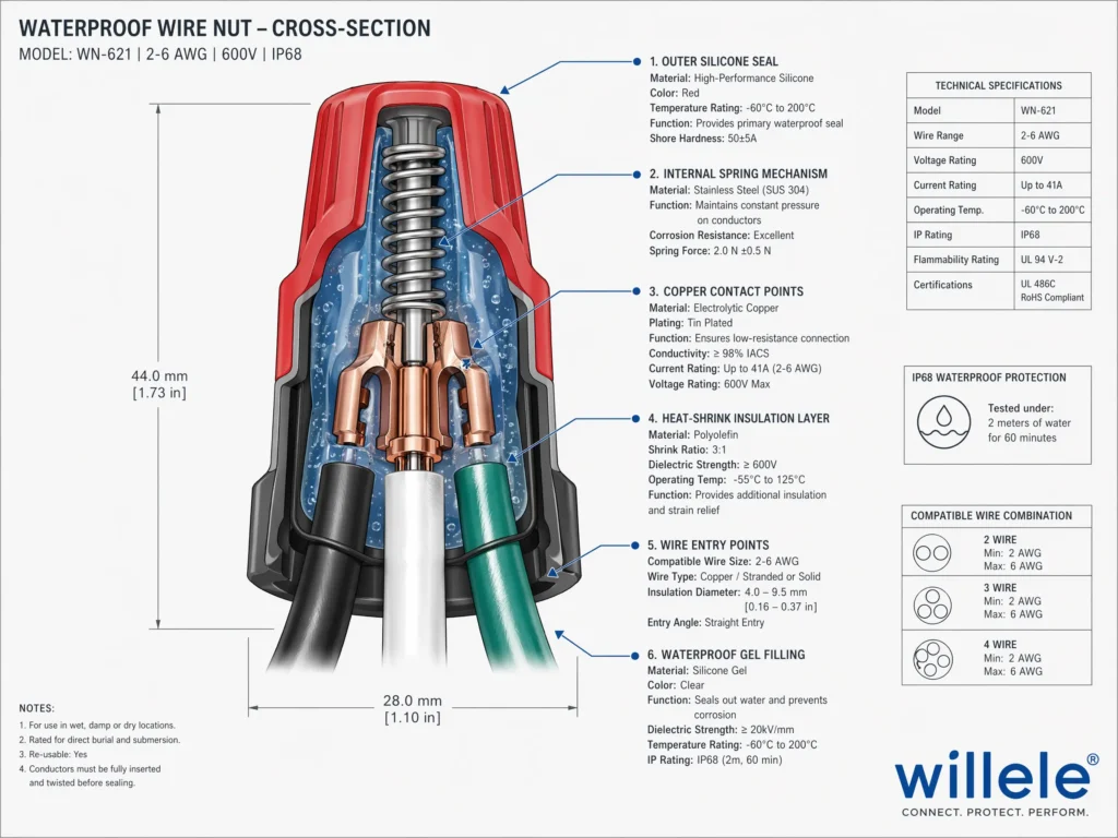 Waterproof Wire Nut Technical Diagram - willele (3)