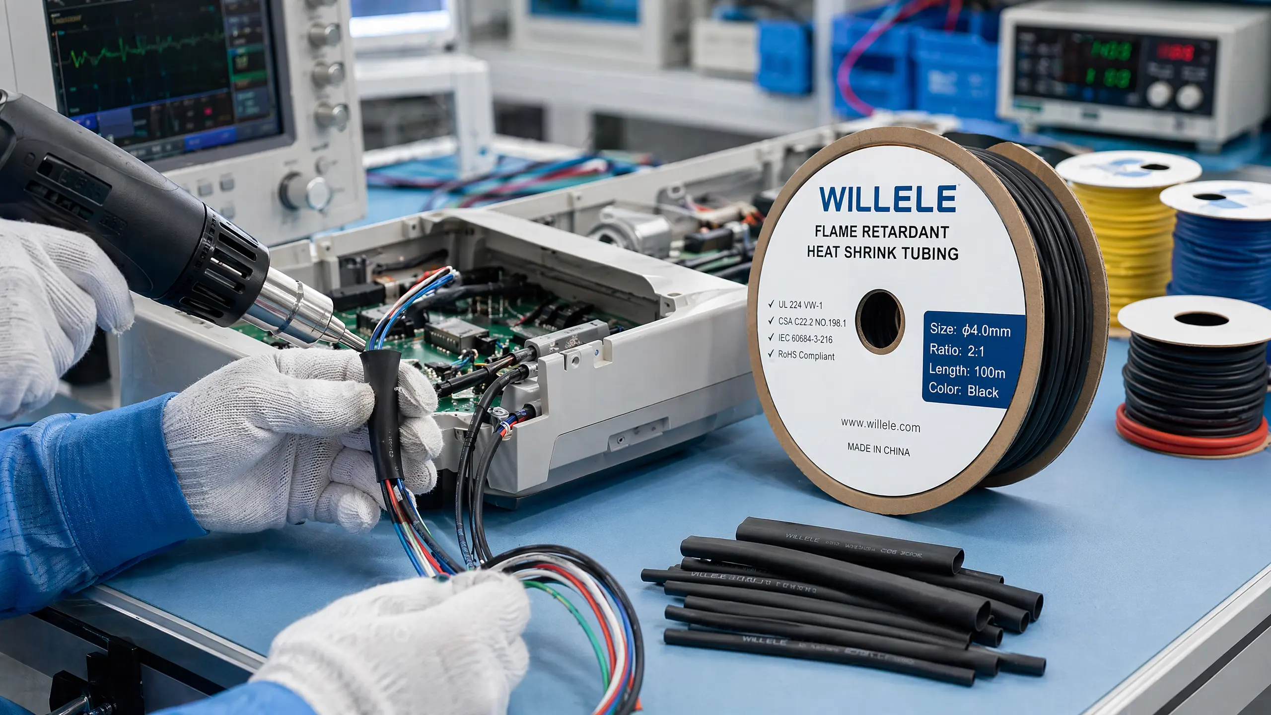Willele flame-retardant heat-shrink tubing industrial photo
