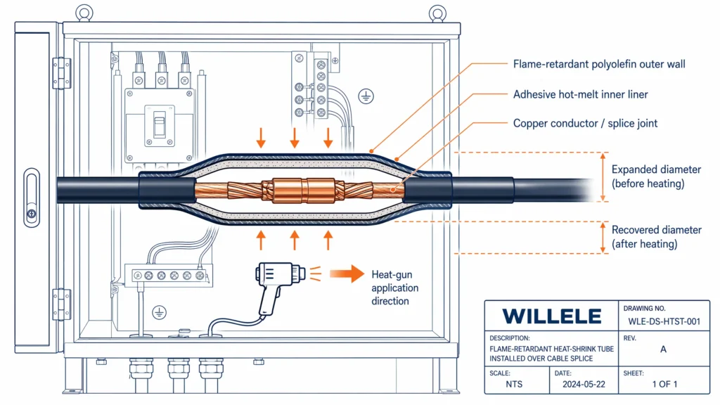Willele-Heat-Shrink-Tube-Cross-Section-Technical-Diagram